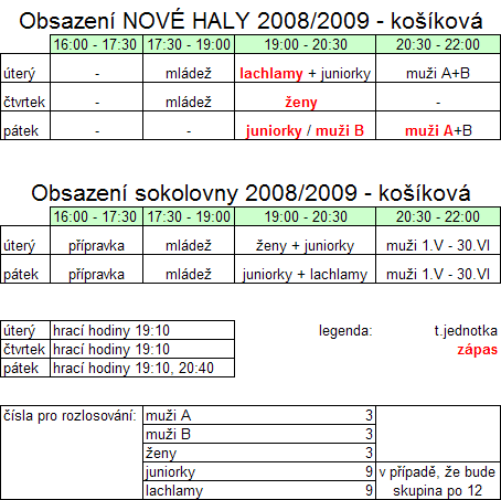 rozvrh hodin 2008